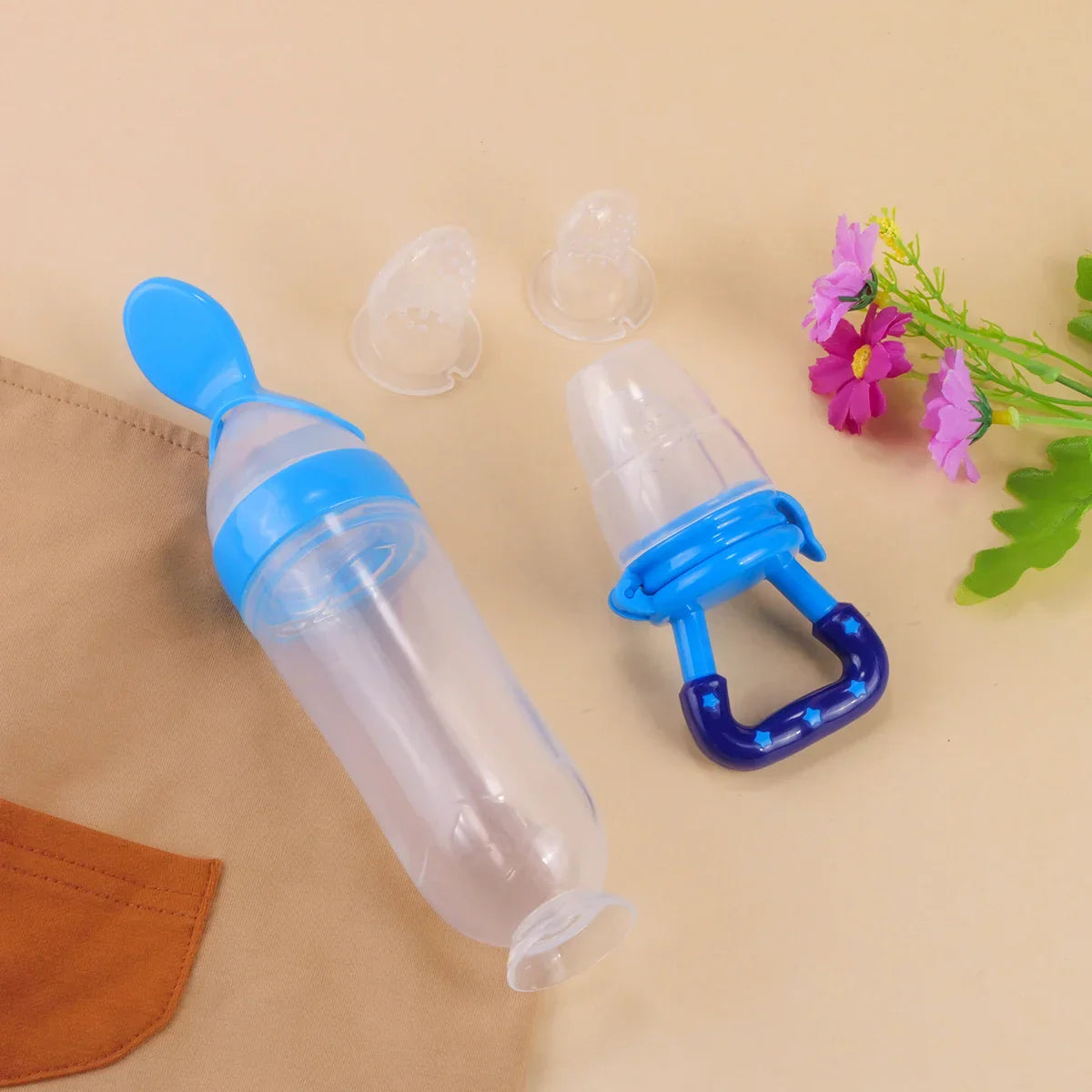 4PCS Baby Spoon Bottle Feeder Dropper Silicone Spoons for Feeding Medicine Kids Toddler Cutlery Utensils Children Accessories
