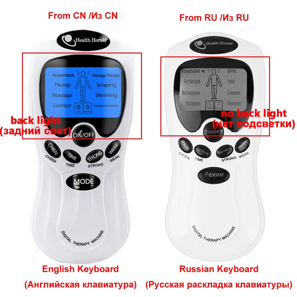 Tens Unit Electrode Acupuncture Electric Digital Therapy Massageador Machine Pulse Body Slimming Massager Apparatus Health Care