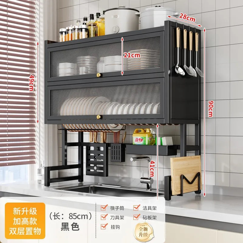 Kitchen Drain Rack Dish Plate Sink Storage Dishwasher Shelf Tableware Storage Rack