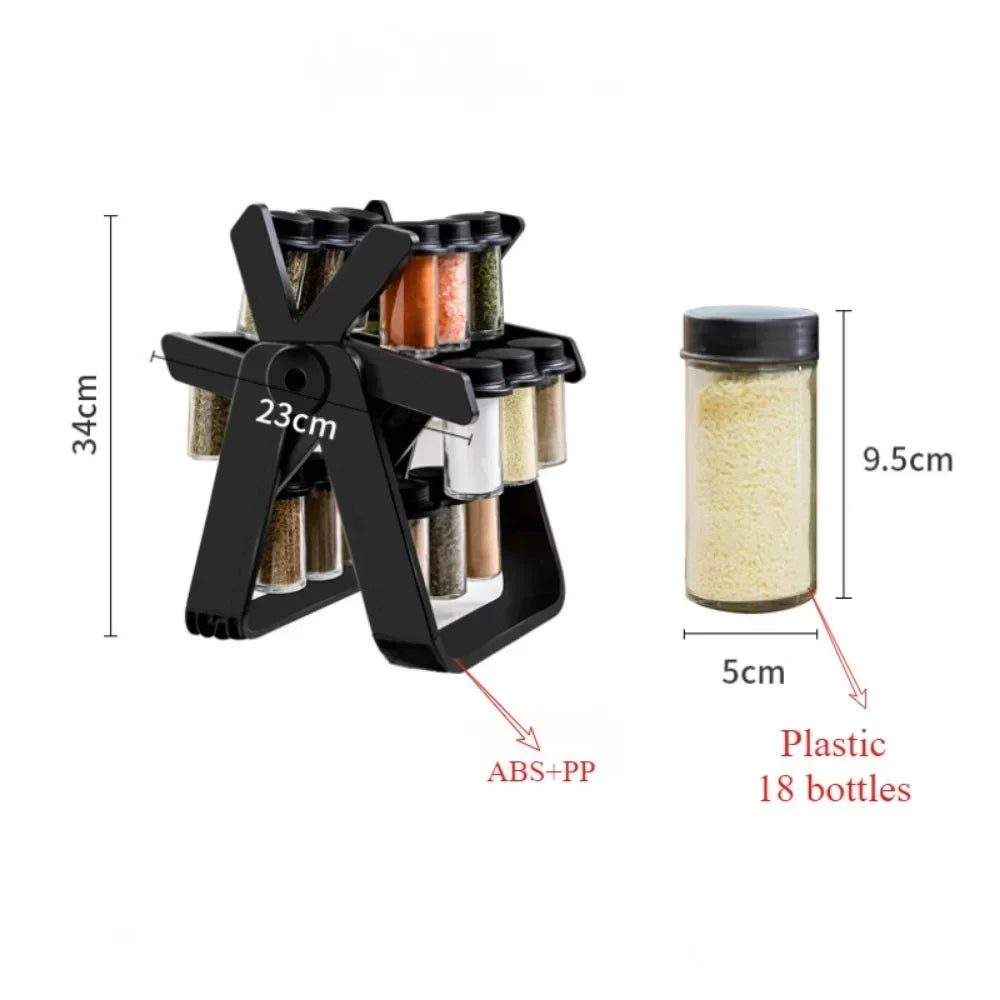 Support de rangement Rotatif à Épices rotatif 360 – Rangez, Tournez, Cuisinez
