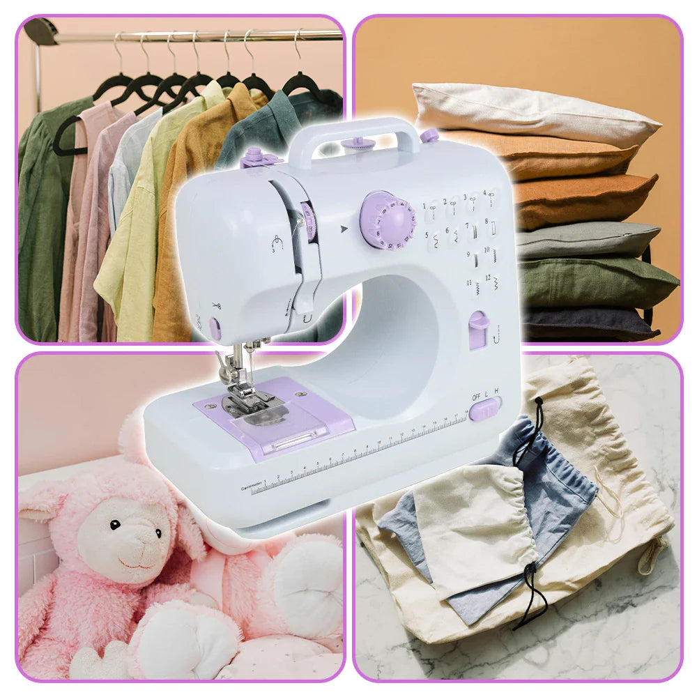 Machine à Coudre Mini Électrique Semi-pro – 12 Points pour Couture à Domicile