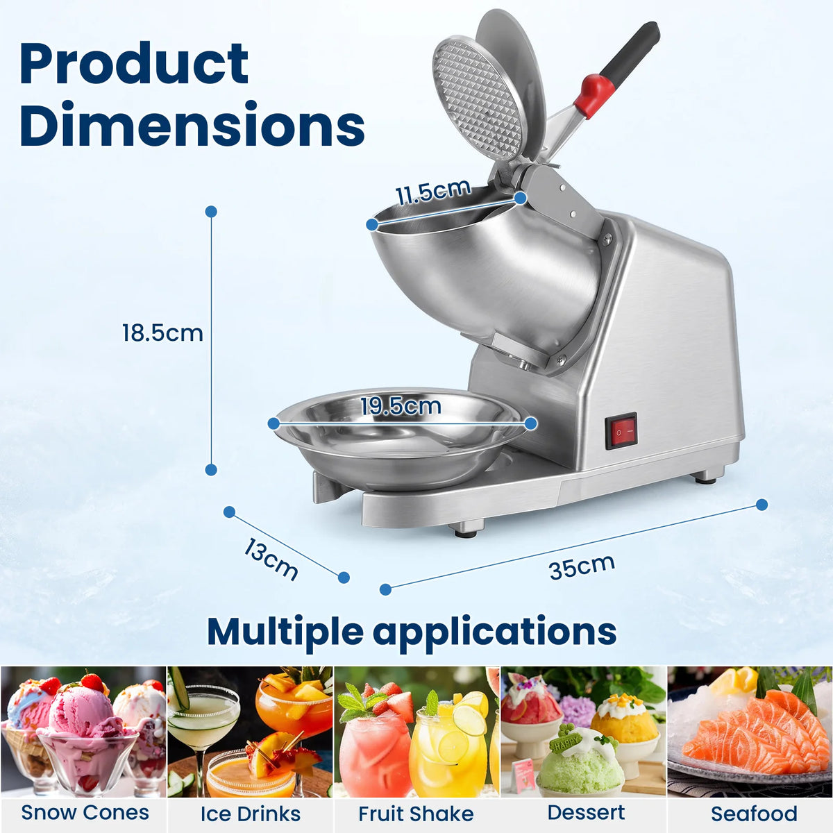 Broyeur Ă Glace Professionnel 220V - Cocktails, Jus, Bars et Restaurants