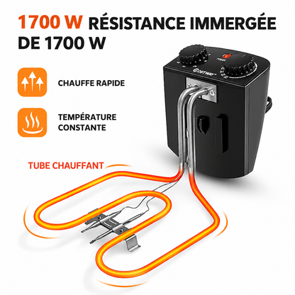 Friteuse Électrique 5L – 1700W avec 3 Paniers (1 Grand + 2 Petits)