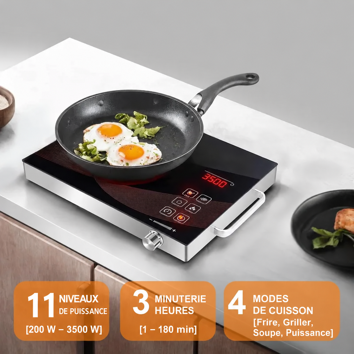 Plaque de Cuisson Électrique en Céramique – Disponible en 1 et 2 Foyers