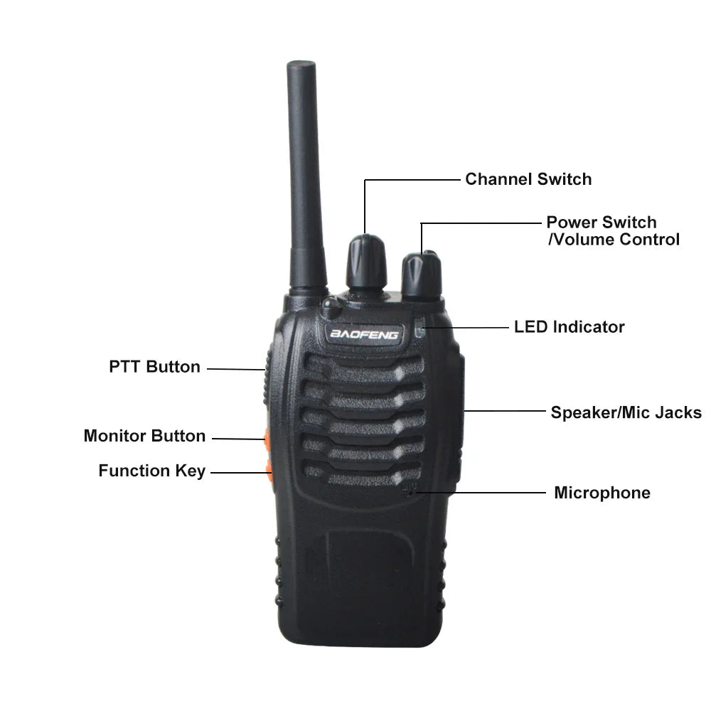 Pack 2 Talkies-Walkies Baofeng - 5 km de portée