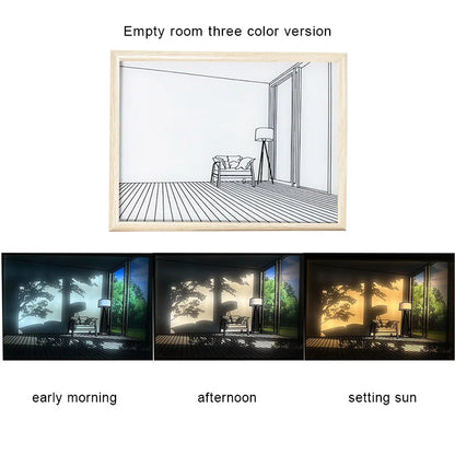INS LED Decorative Light Painting Bedside Picture Japan Anime Style Creative Modern Simulate Sunshine Drawing Night Light Gift