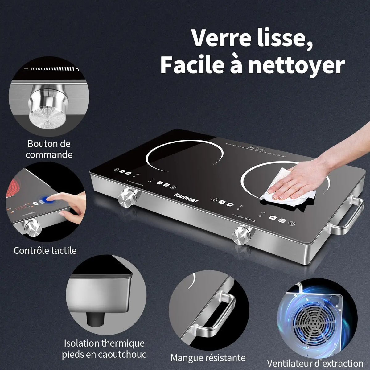 Plaque de Cuisson Électrique en Céramique – Disponible en 1 et 2 Foyers