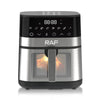 RAF 5.0L Large Capacity 1400W Stainless Steel Air Fryer Oven Fryer Oil Free Electric Digital With Visible Window Touch Screen.
