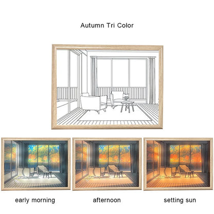 INS LED Decorative Light Painting Bedside Picture Japan Anime Style Creative Modern Simulate Sunshine Drawing Night Light Gift