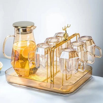 Carafe VIP + 6 Verres  Design Diamant.