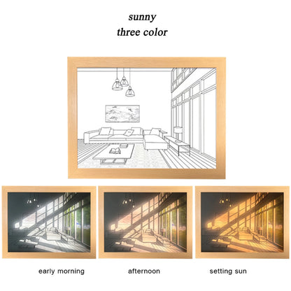 INS LED Decorative Light Painting Bedside Picture Japan Anime Style Creative Modern Simulate Sunshine Drawing Night Light Gift