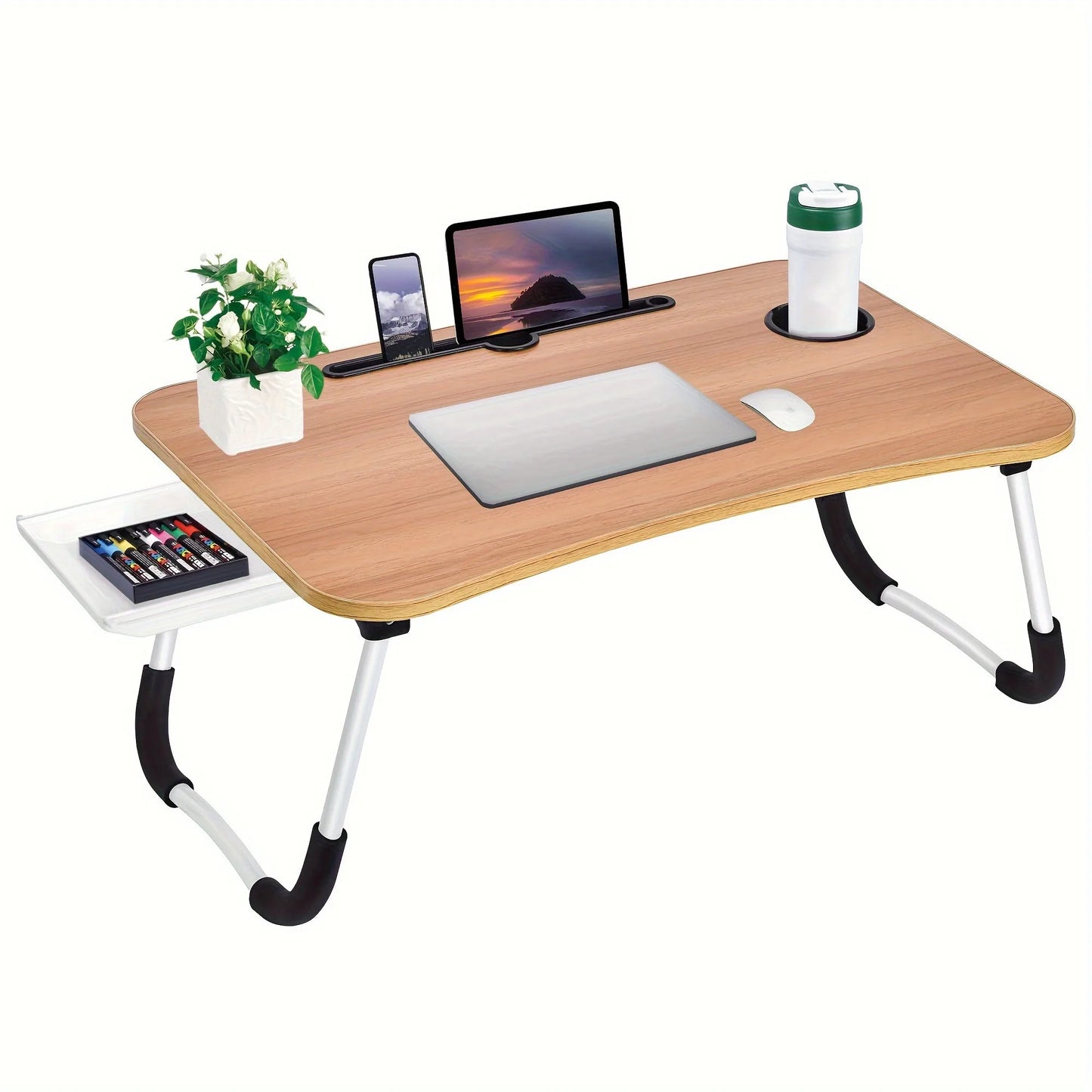 Table de Lit Pliable pour Ordinateur, repas et Etudes