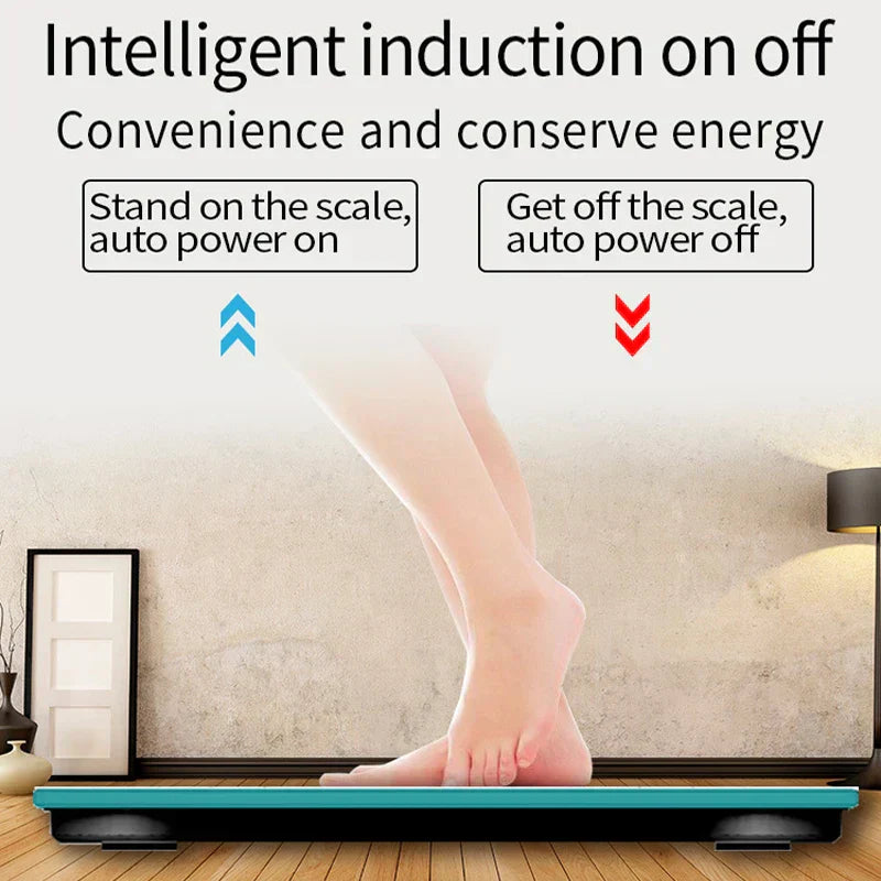 Smart Body Fat Scale Wireless Digital Bathroom Scale Bluetooth Electronic Weight Scale with Smartphone App.