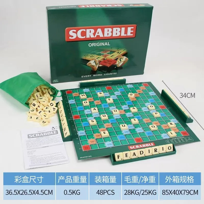 2-4 Players English Spelling Puzzle Game Educational Travel Alphabet Spell Game Fun Learning Toy Perfect for Family Game Night