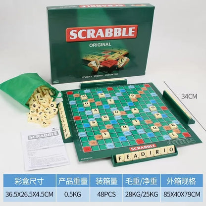 2-4 Players English Spelling Puzzle Game Educational Travel Alphabet Spell Game Fun Learning Toy Perfect for Family Game Night