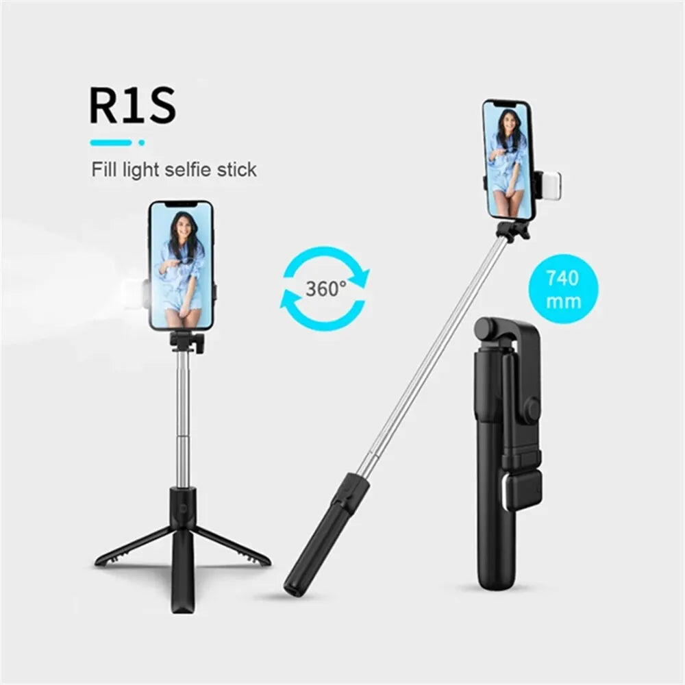 Selfie Light - Canne a selfie avec éclairage LED.