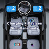 Chargeur de Voiture 4-en-1 – avec Câble Rétractable et charge rapide.