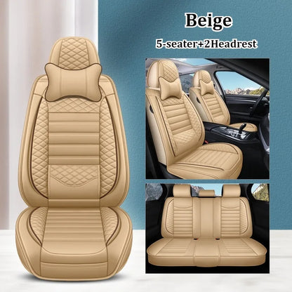 Luxurious PU leather  car seat cover, 3D wing & fixed lumbar support - Soft, comfortable and durable, suitable for most Car