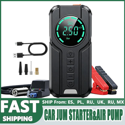 Booster de Batterie 4 en 1 – Demarreur si panne Batterie, Pompe à  air, Powerbank, Torche