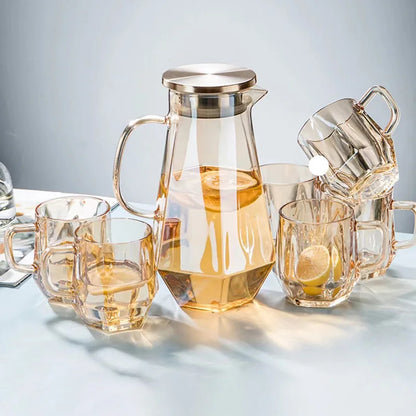 Carafe VIP + 6 Verres  Design Diamant.
