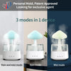 Mushroom Rain Air Humidifier Electric Aroma Diffuser Rain Cloud Smell Distributor Relax Water Drops Sounds Colorful Night Lights.