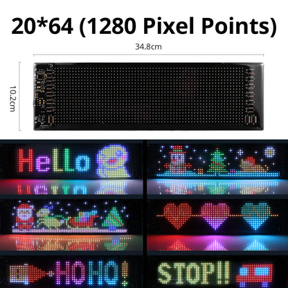 Smart Scrolling Bright Advertising LED Sign USB 5V Bluetooth APP Control Sign Programmable Text Pattern LED Car Sign LED Module