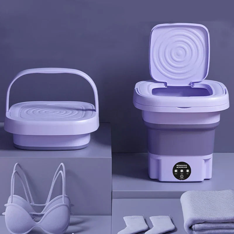 Mini Machine à Laver Pliable 8L - Pour sous-vêtements, culottes, mouchoirs,chaussettes et vêtements de bébé