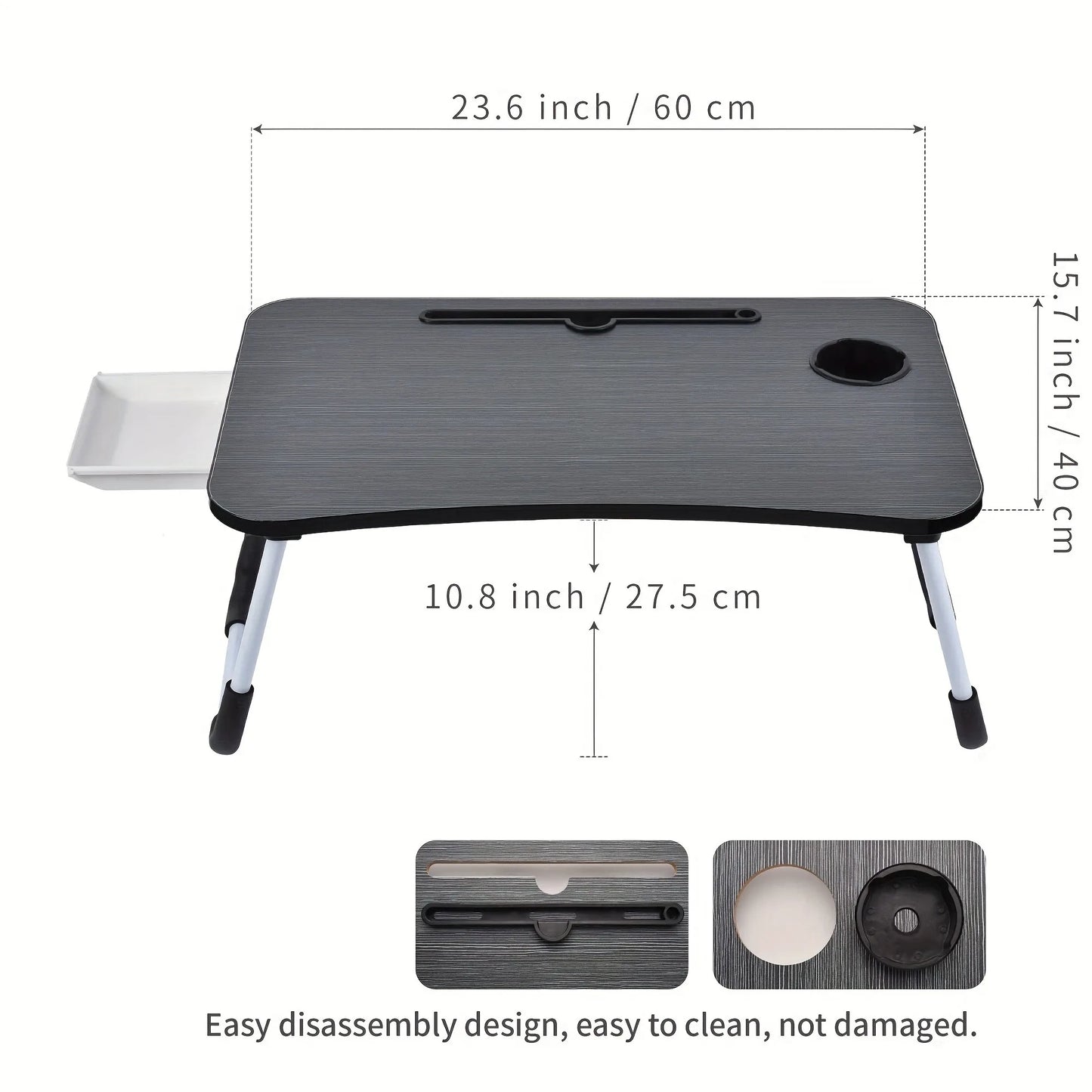 Table de Lit Pliable pour Ordinateur, repas et Etudes