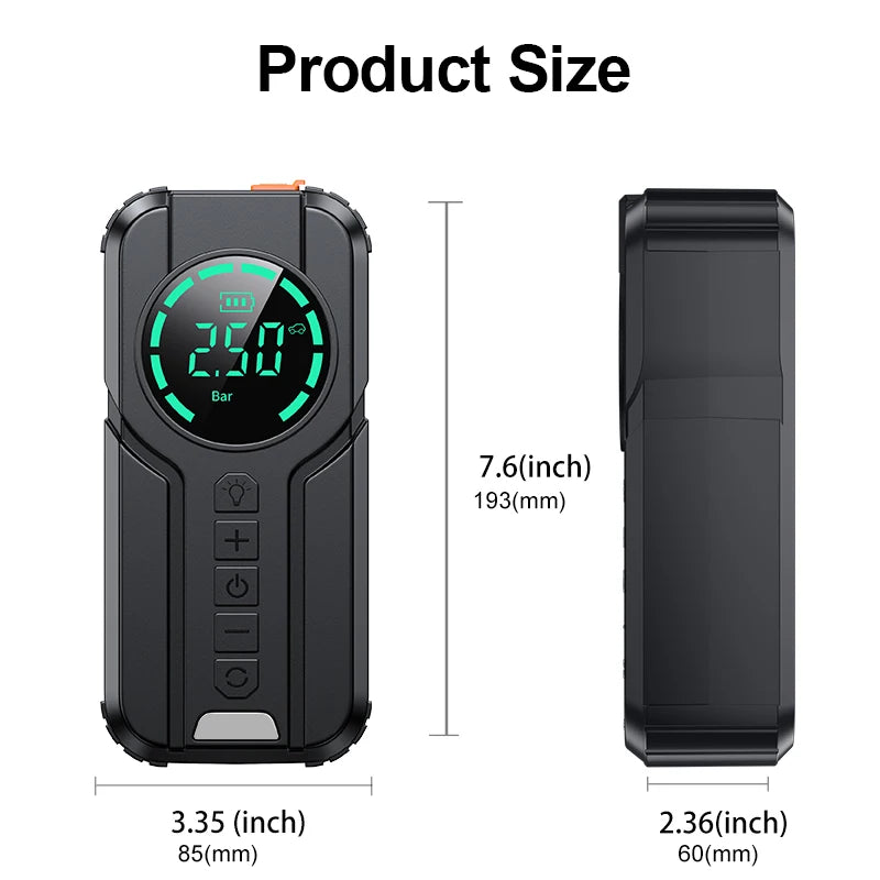 Booster de Batterie 4 en 1 – Demarreur si panne Batterie, Pompe à  air, Powerbank, Torche