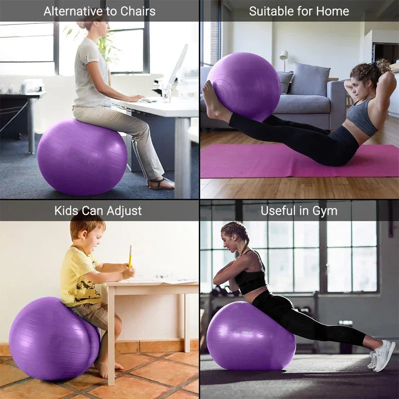 Ballon de Yoga Antidérapant – Supporte jusqu’à 150kg