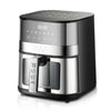 RAF 5.0L Large Capacity 1400W Stainless Steel Air Fryer Oven Fryer Oil Free Electric Digital With Visible Window Touch Screen.