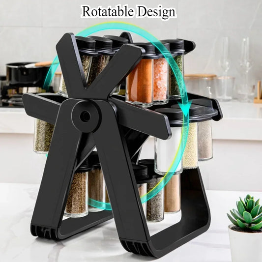 Support de rangement Rotatif à Épices rotatif 360 – Rangez, Tournez, Cuisinez