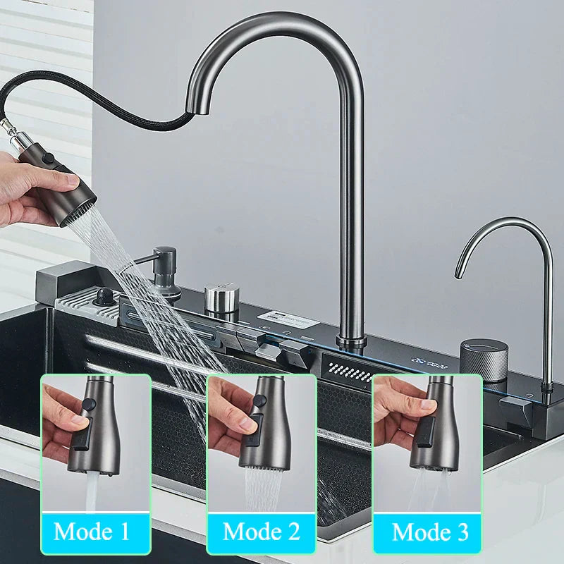 Évier de Cuisine intelligent Multifonction avec Affichage Digital