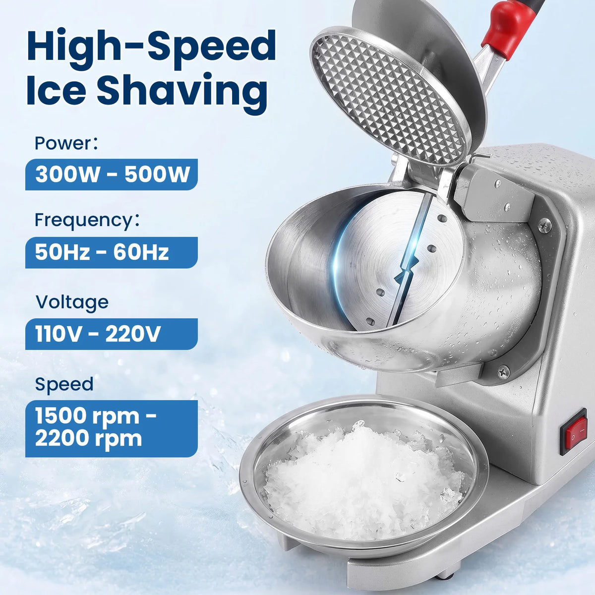 Broyeur à Glace Professionnel 220V - Cocktails, Jus, Bars et Restaurants