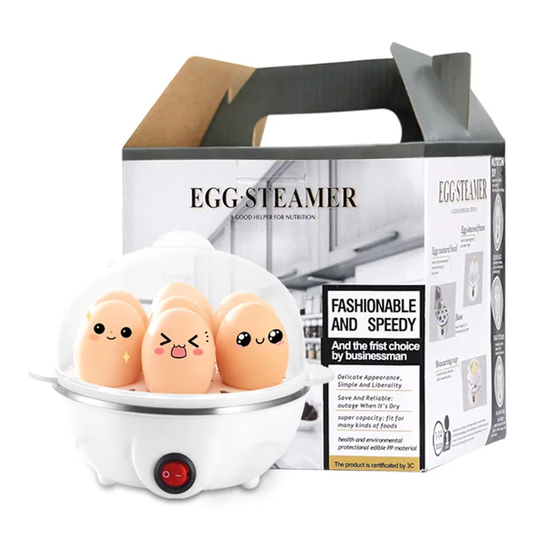 Pack Petit Déjeuner Premium : Cuiseur à Œufs Inox + Mug Auto-Mélangeur