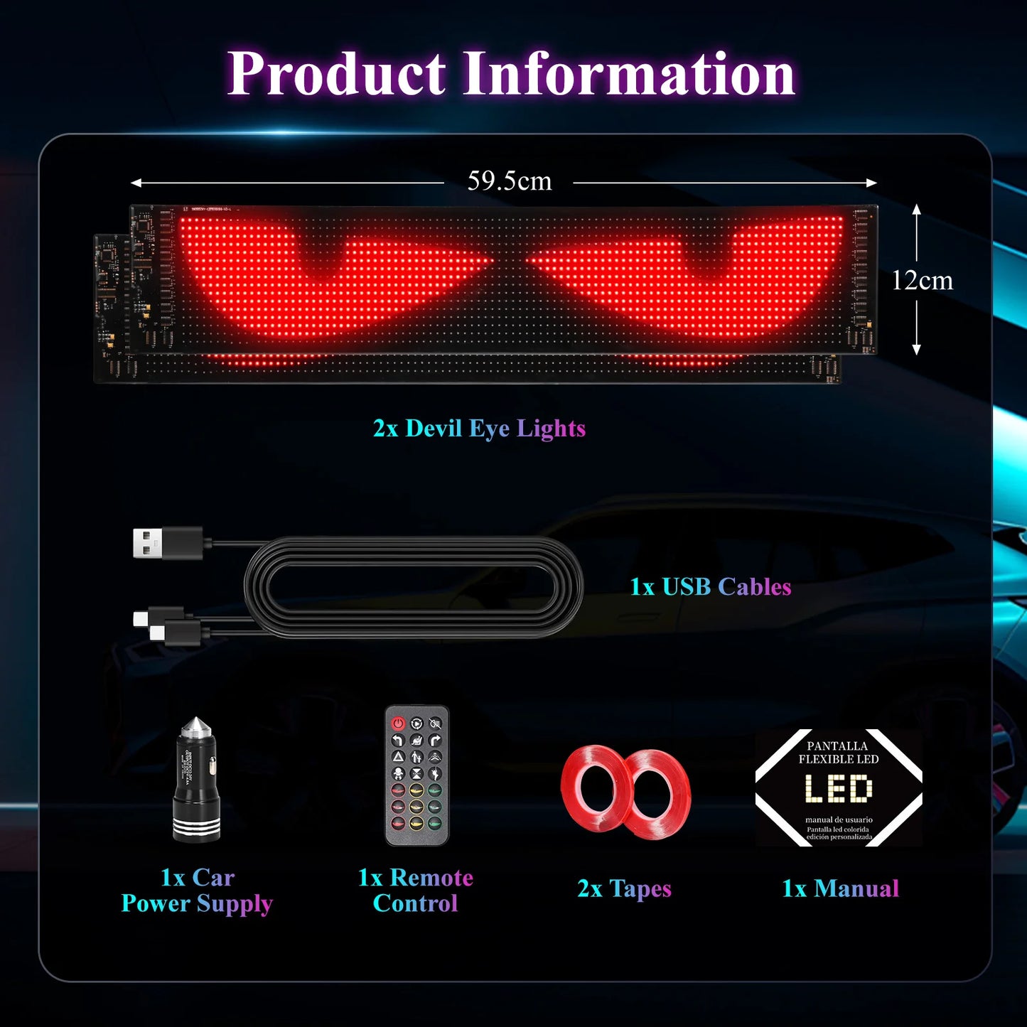 Écran LED Programmable pour Voiture