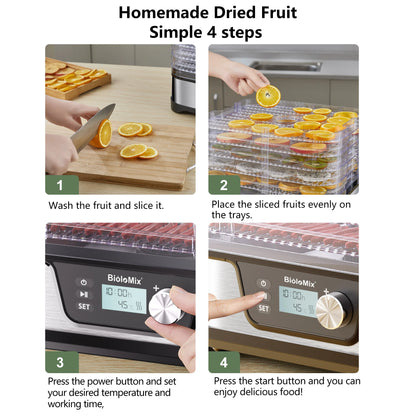 Déshydrateur Alimentaire Haute Performance  – pour Fruits, Légumes et Viande