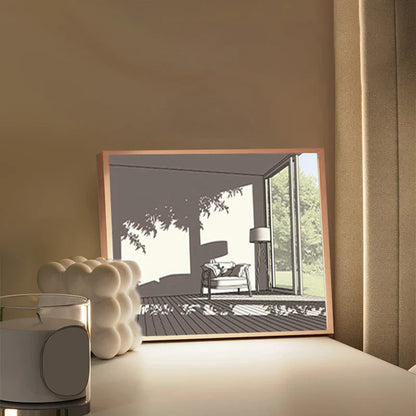 INS LED Decorative Light Painting Bedside Picture Japan Anime Style Creative Modern Simulate Sunshine Drawing Night Light Gift