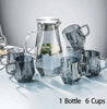 Carafe VIP + 6 Verres  Design Diamant.