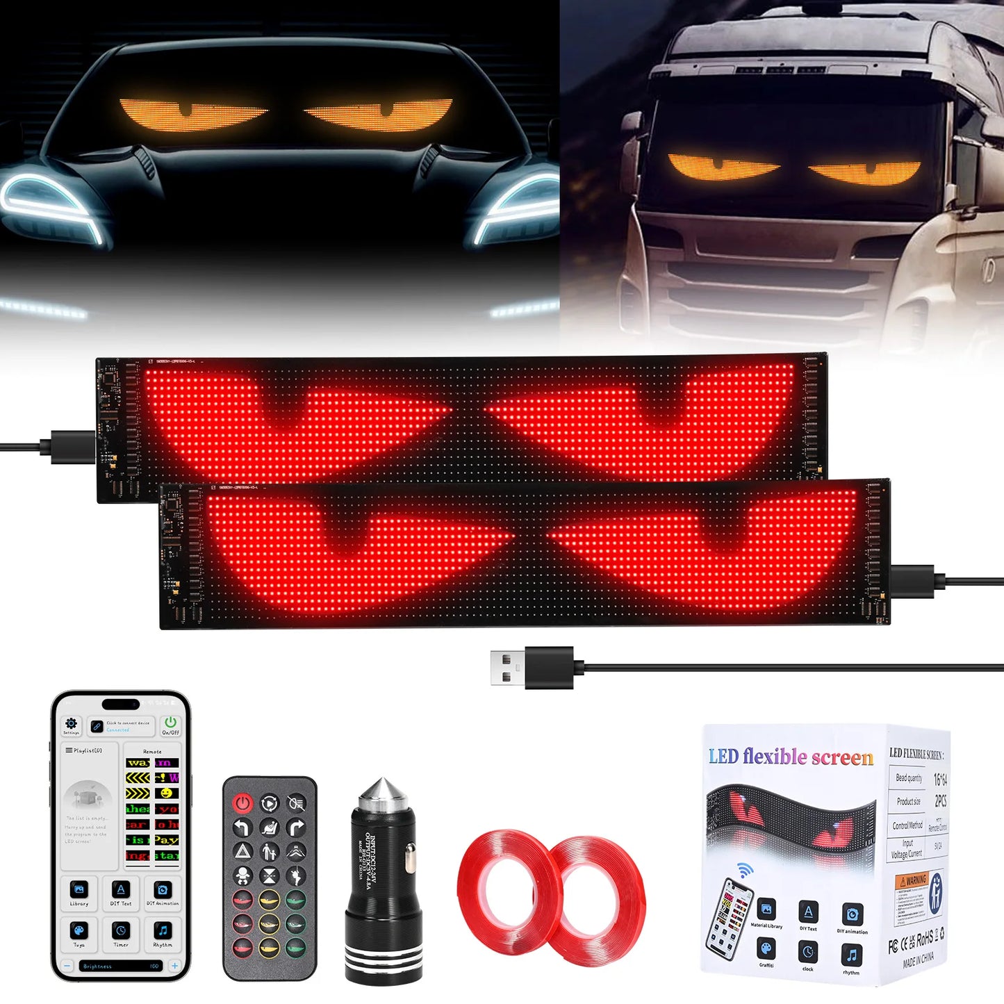 Écran LED Programmable pour Voiture