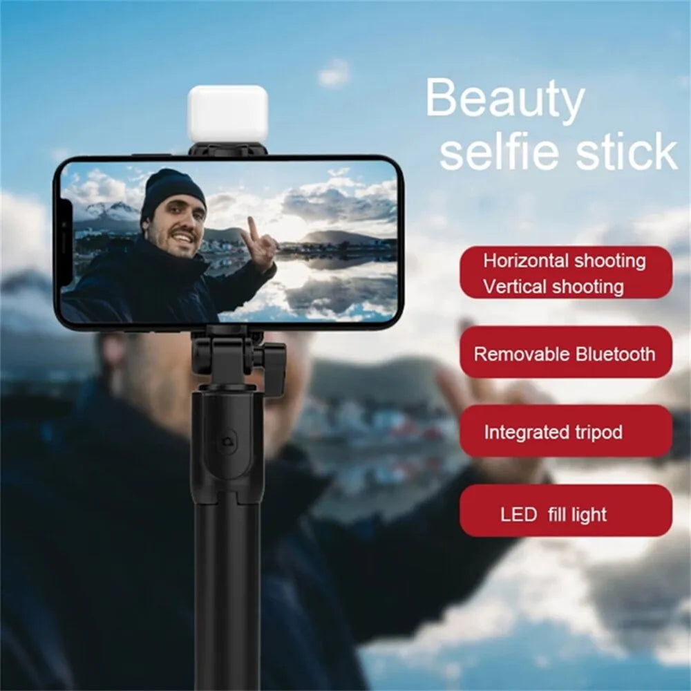 Selfie Light - Canne a selfie avec éclairage LED.