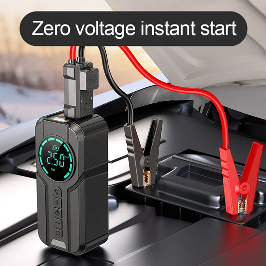 Booster de Batterie 4 en 1 – Demarreur si panne Batterie, Pompe à  air, Powerbank, Torche