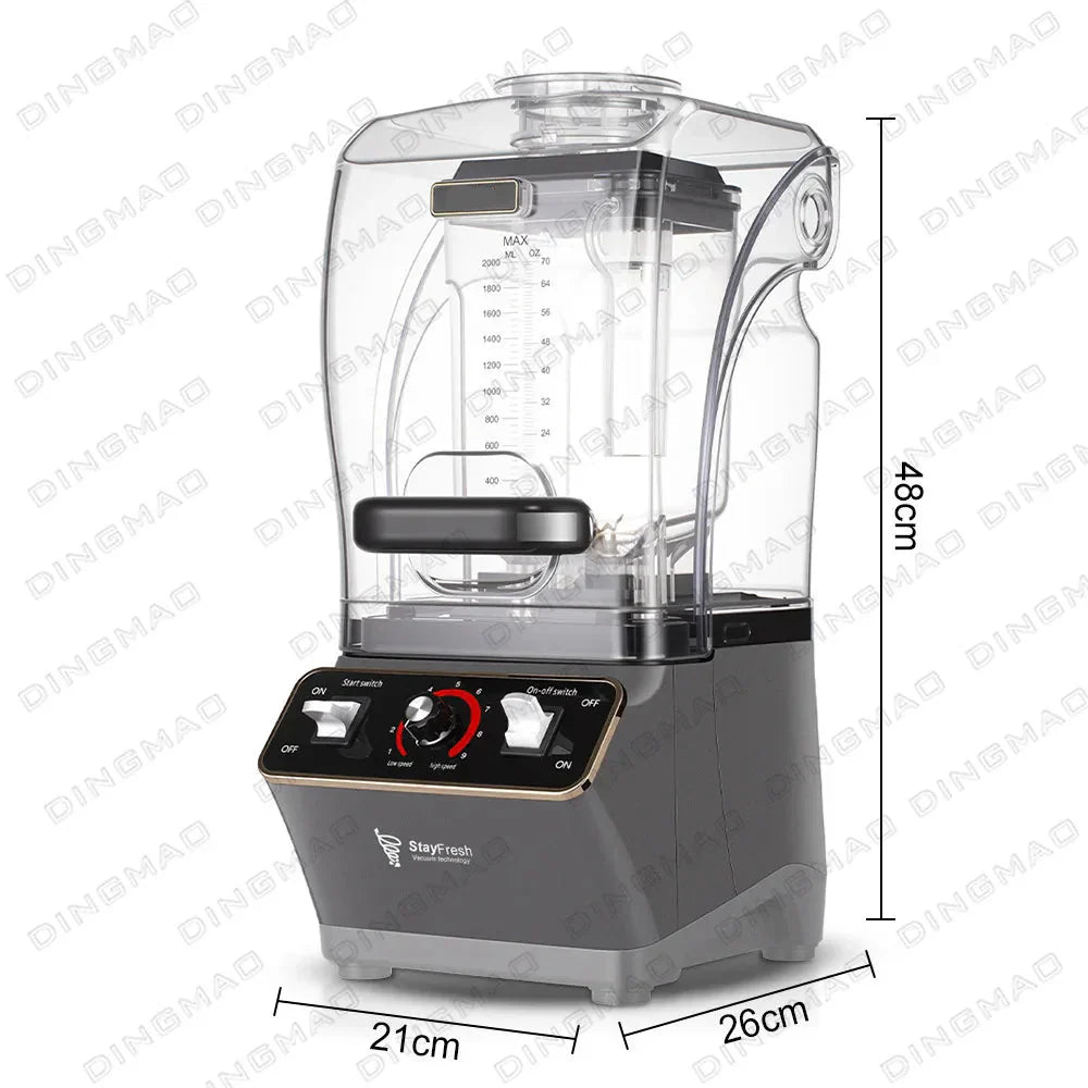 Giga Mixeur Sliencieux Haute Vitesse 2L  avec capot insonorisé
